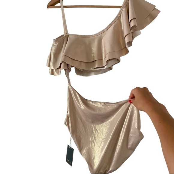 Boamar Anthropologie Ruffled Cut-Out One-Piece Swimsuit - Picture 4 of 9